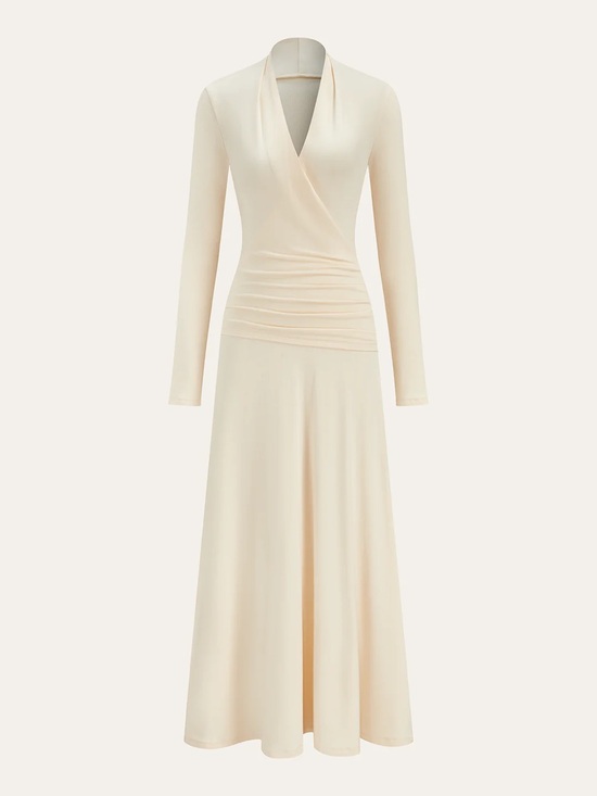 Commense Dresses & Skirts - COMMENSE Pleated Fishtail Long Dress - size Small